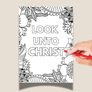 2025 LDS Youth Theme Coloring Page, Perfect YW, Primary Activity, LDS Seminary Relief Society Craft, Religious Faith-Based Coloring YTC01-11