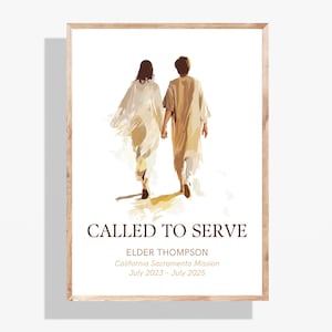 LDS Elder Missionary Art Printable, Custom Called to Serve Gift, Mission Farewell Digital Download, Editable Template, Instant Gift P432