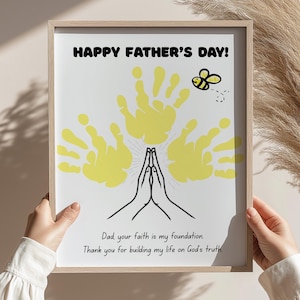Father’s Day Handprint Craft, Christian LDS Bible Activity, Preschool Toddler Sunday School Bible Craft, Father’s Day Printable Gift H11-6