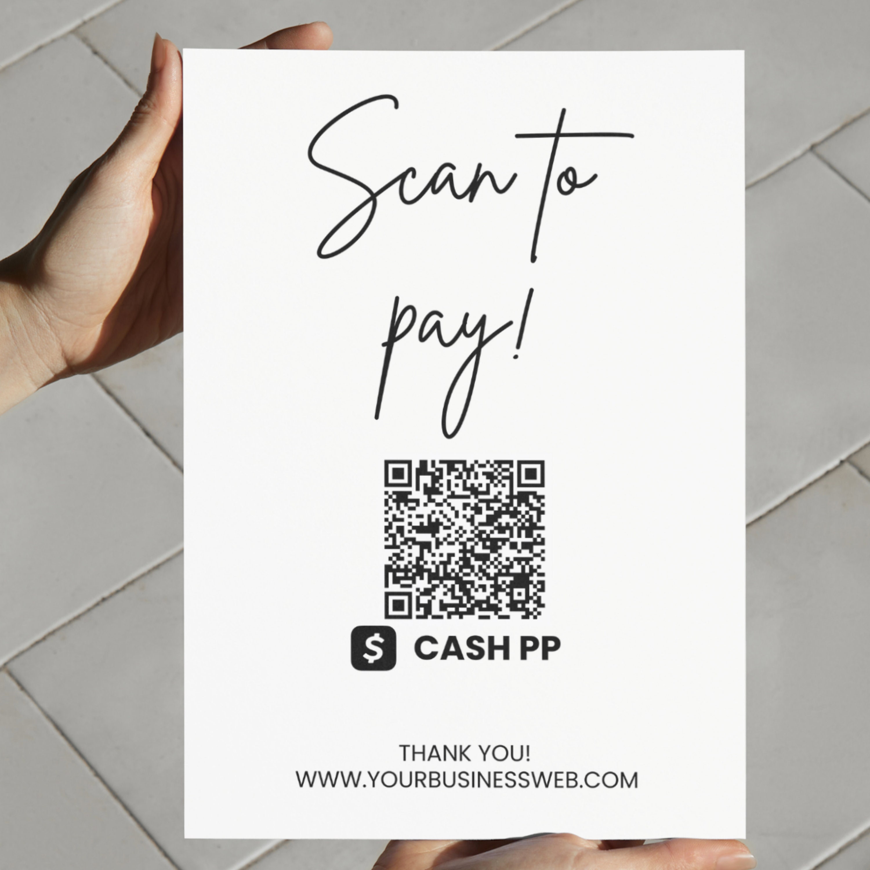Cash App Sign Scan to Pay, QR Code Payment Method Sign Digital ...