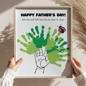 Father’s Day Handprint Craft, LDS Father’s Day Activity, Christian Preschool Sunday School Father’s Day Printable, Toddler Keepsake H11-2