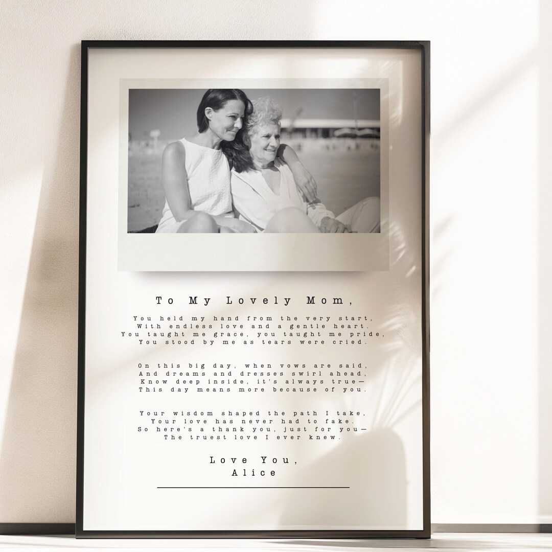 Mother of the Bride Gift From Daughter, Custom Polaroid Picture Frame ...