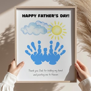 Father’s Day Preschool Craft, LDS Handprint Bible Activity, Christian Sunday School Father’s Day Keepsake Printable Bible Scripture H11-9