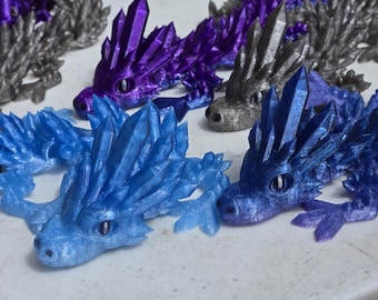 Gelede kristallen draak: 3D-geprint fidgetspeelgoed, fantasieverzamelobject