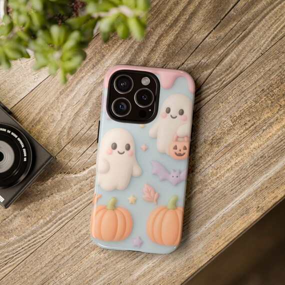 Cute Halloween Ghost Phone Case for iPhone 15 and 16 Models
