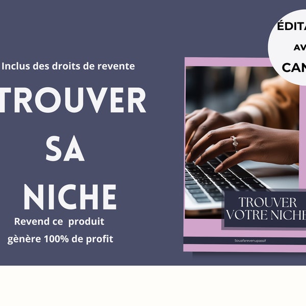 Guide Trouver Votre Niche Avec Droits de Revente Master, Ebook Produit digital sur Comment Trouver Votre Niche, Guide Niche, Canva, template