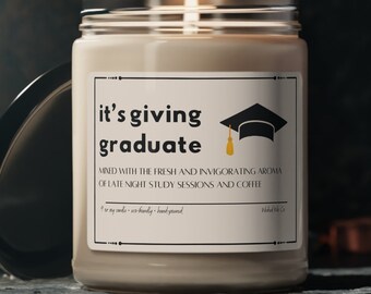 It's Giving Graduate Candle, High School or College Graduation Present, Funny Graduate Gift