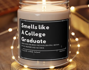 Smells like a College Graduate Candle, Graduation Gift, Gift for College Graduate
