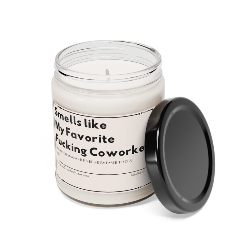 Smells like my Favorite Fucking Coworker Candle, Funny Gift for Coworkers, Coworker Birthday, Coworker Christmas, Gift for Friend image 3