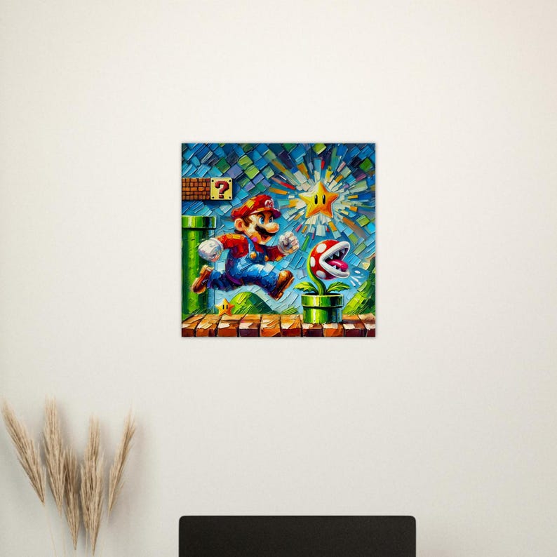 Super Mario Canvas Print, Gaming Room Wall Art - Etsy