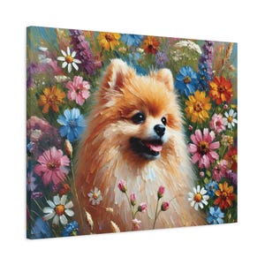 Geschenk für Pommern Besitzer, Leinwanddruck, Pommern Wandkunst, Hunde Portrait, Wohnkultur, Haustier Besitzer Geschenk, niedlicher Welpe
