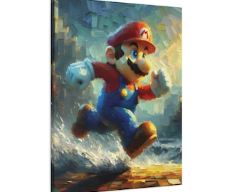 Super Mario Wall Art, Gift for Mario fans, Mario Poster, Game Room decor for Kids’ Room, Playrooms, or Fans
