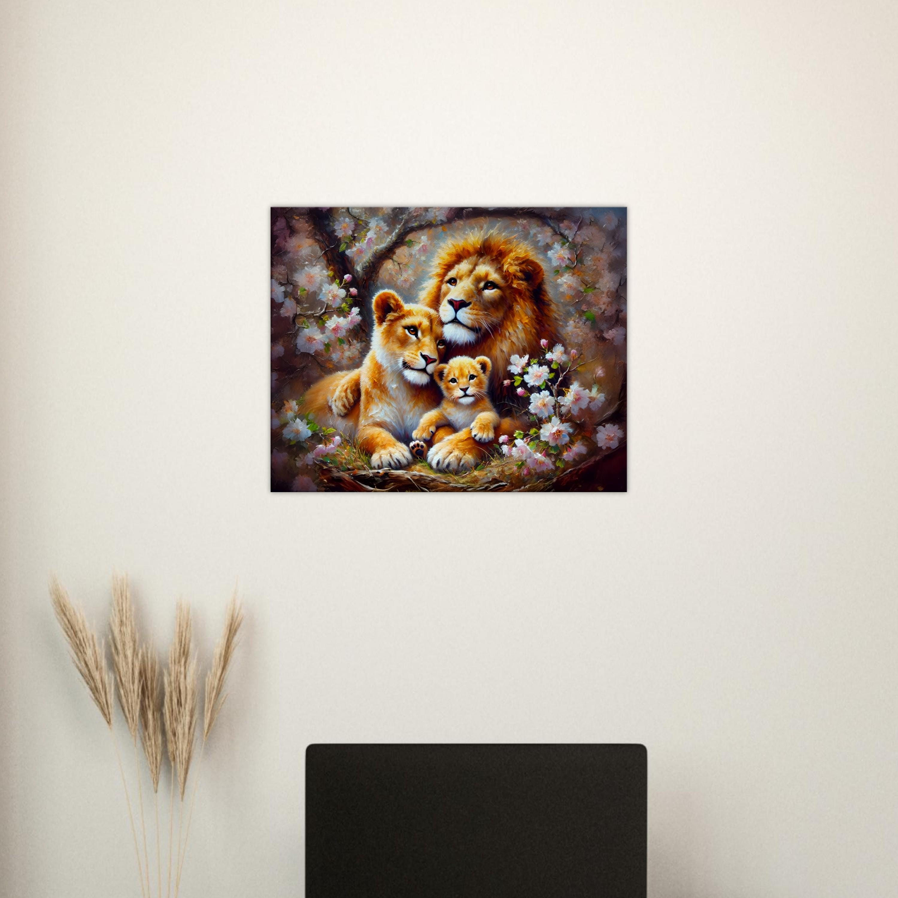 Lion Family Canvas Print, Wildlife Art, Nursery Decor - Etsy