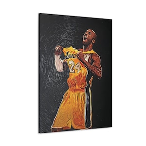 Kobe Bryant Wall Art, Canvas Print, Kobe Poster, Lakers Basketball Legend, Kobe Fan Gift, Home Decor, Memorial
