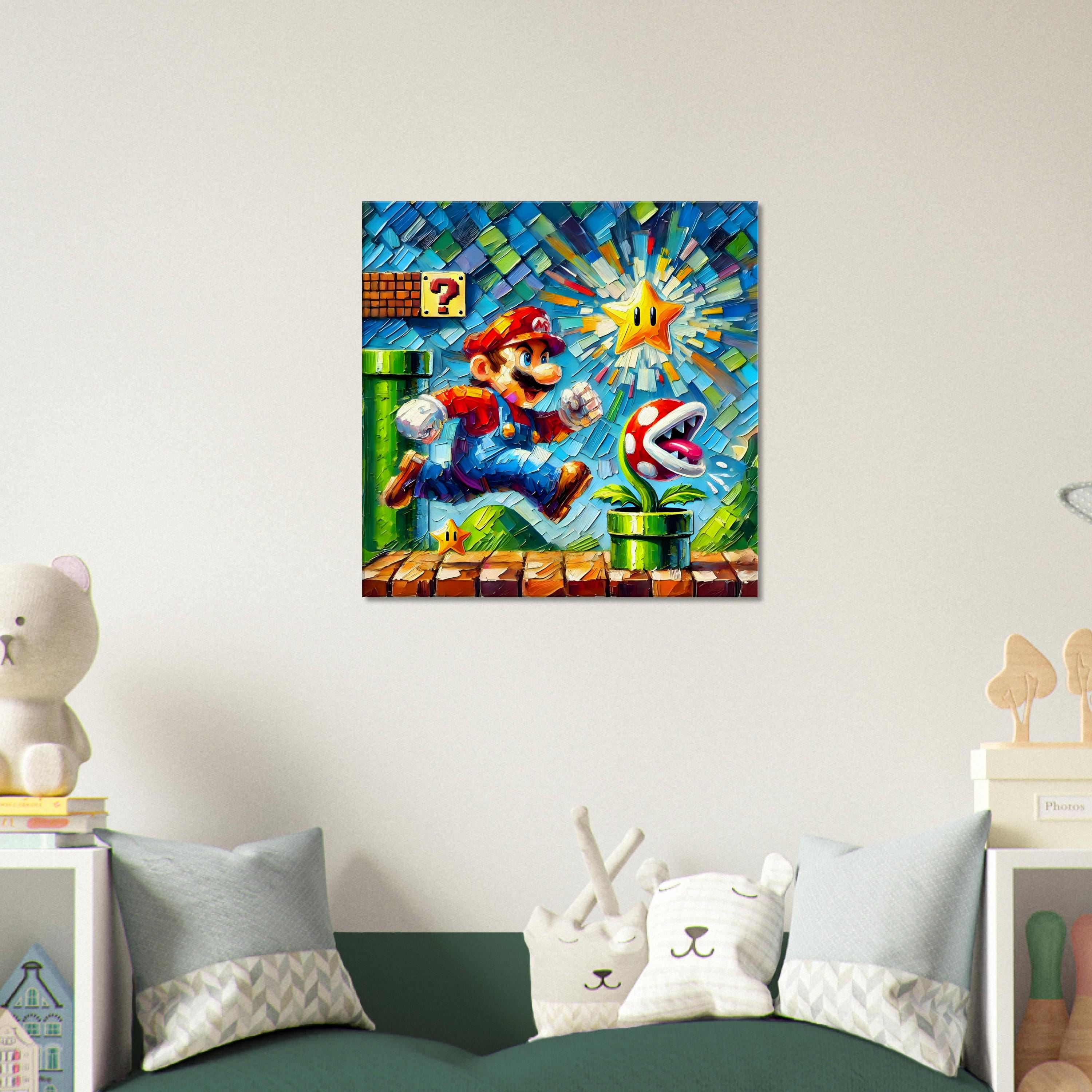 Super Mario Canvas Print, Gaming Room Wall Art - Etsy