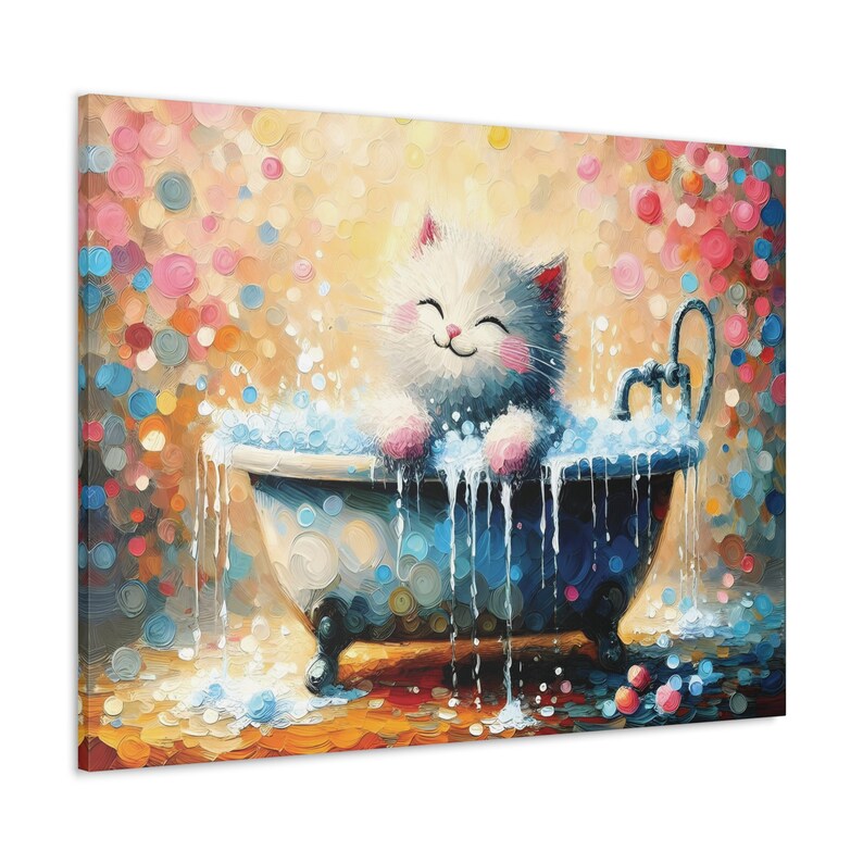 Kitten Canvas Print Portrait of Kitten Perfect Wall Art for Cat Lovers