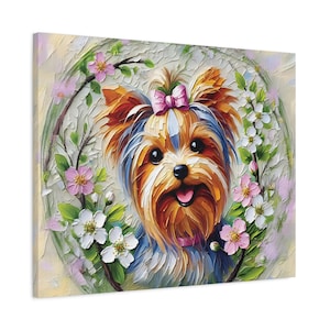 Gift for Yorkshire Terrier Moms, Canvas Print, Yorkshire Terrier Wall Art, Dog Lover Gift, Home Decor, Dog Portrait, Dog Owner Present