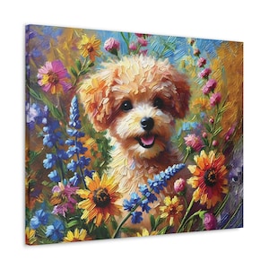 Gift for Toy Poodle Owner, Canvas Print, Toy Poodle Wall Art, Dog Lover Gift, Pet Portrait, Dog Memorial