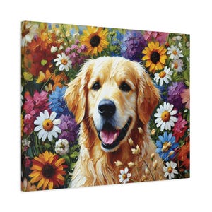 Gift for Golden Retriever Owner, Golden Retriever Wall Art, Dog Lover, Dog Portrait, Pet Owner Gift, Home Decor