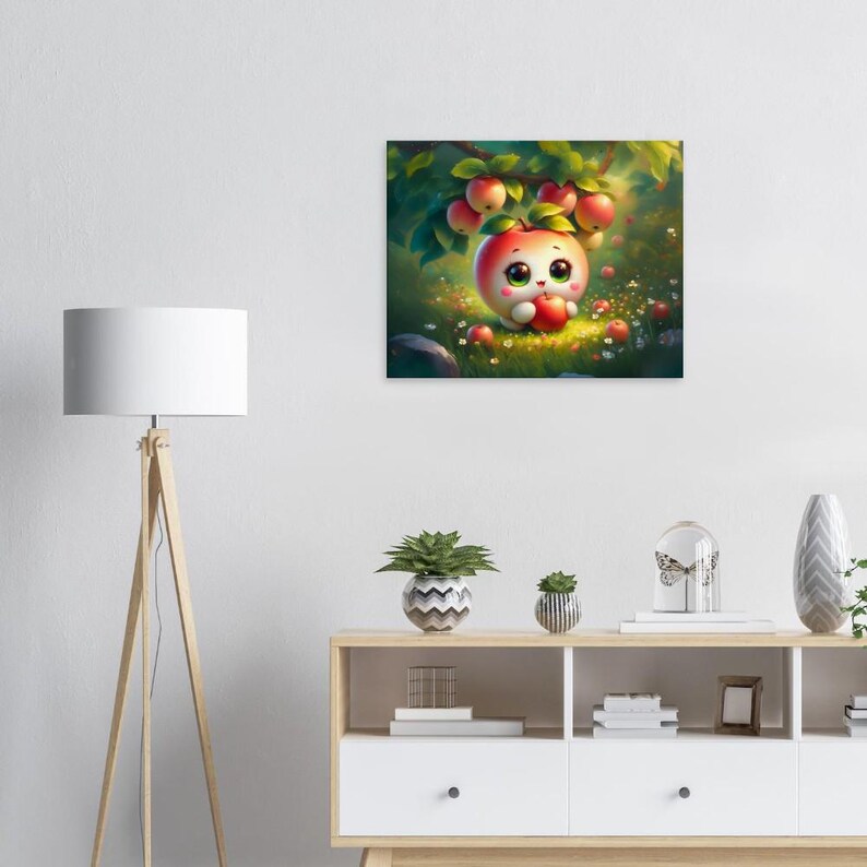 Canvas Gallery Wraps, Apple Cute Wall Art, Kitchen Decor, Nursery