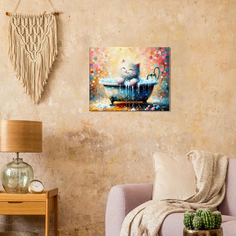 Kitten Canvas Print Portrait of Kitten Perfect Wall Art for Cat Lovers