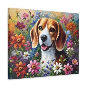 Gift for Beagle Owner, Canvas Print, Beagle Dog Artwork, Wall Decor, Home Decor, Animal Lover Gift, Dog Owner Present