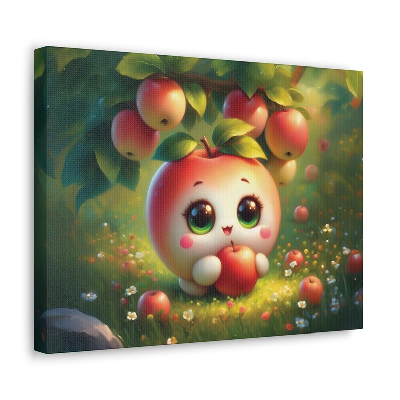 Canvas Gallery Wraps, Apple Cute Wall Art, Kitchen Decor, Nursery