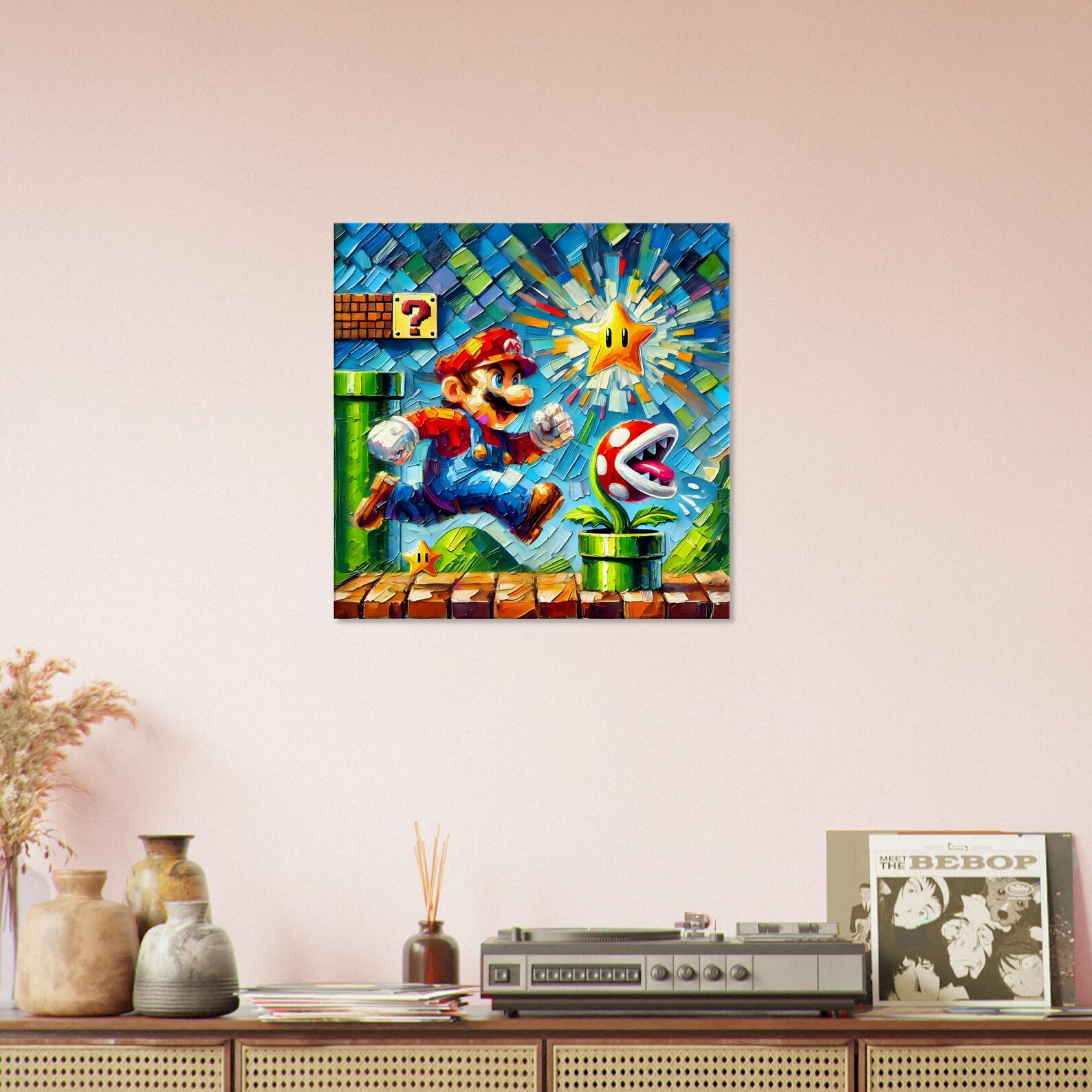 Super Mario Canvas Print, Gaming Room Wall Art - Etsy