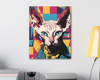 Sphinx Cat Art Wall Canvas Portrait