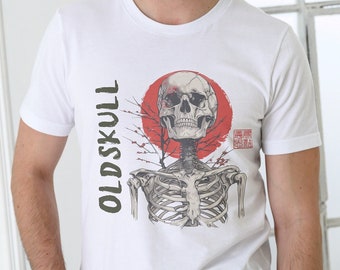 Old School shirt, Old Skull T-shirt, Graphic Tees, Skull Streetwear, Skull shirt,Skeleton shirt, Sarcastic shirt, Funny shirt, skull graphic