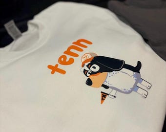 Camiseta infantil de Tennessee, camiseta con perro de Tennessee, estampado infantil sureño, sudadera naranja de Tennessee para niños pequeños/niños.