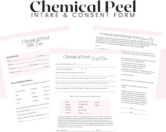 Chemical Peel Consent Forms, Editable Skincare Consultation (PDF)