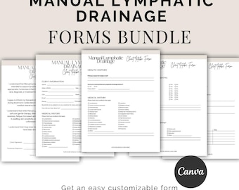 Manual Lymphatic Drainage Consent Form, MLD Intake Template (Digital Download)