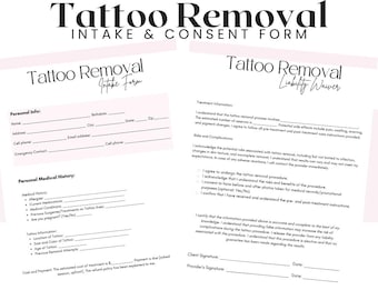 Laser Tattoo Removal Consent Form, Aftercare Instructions (PDF)