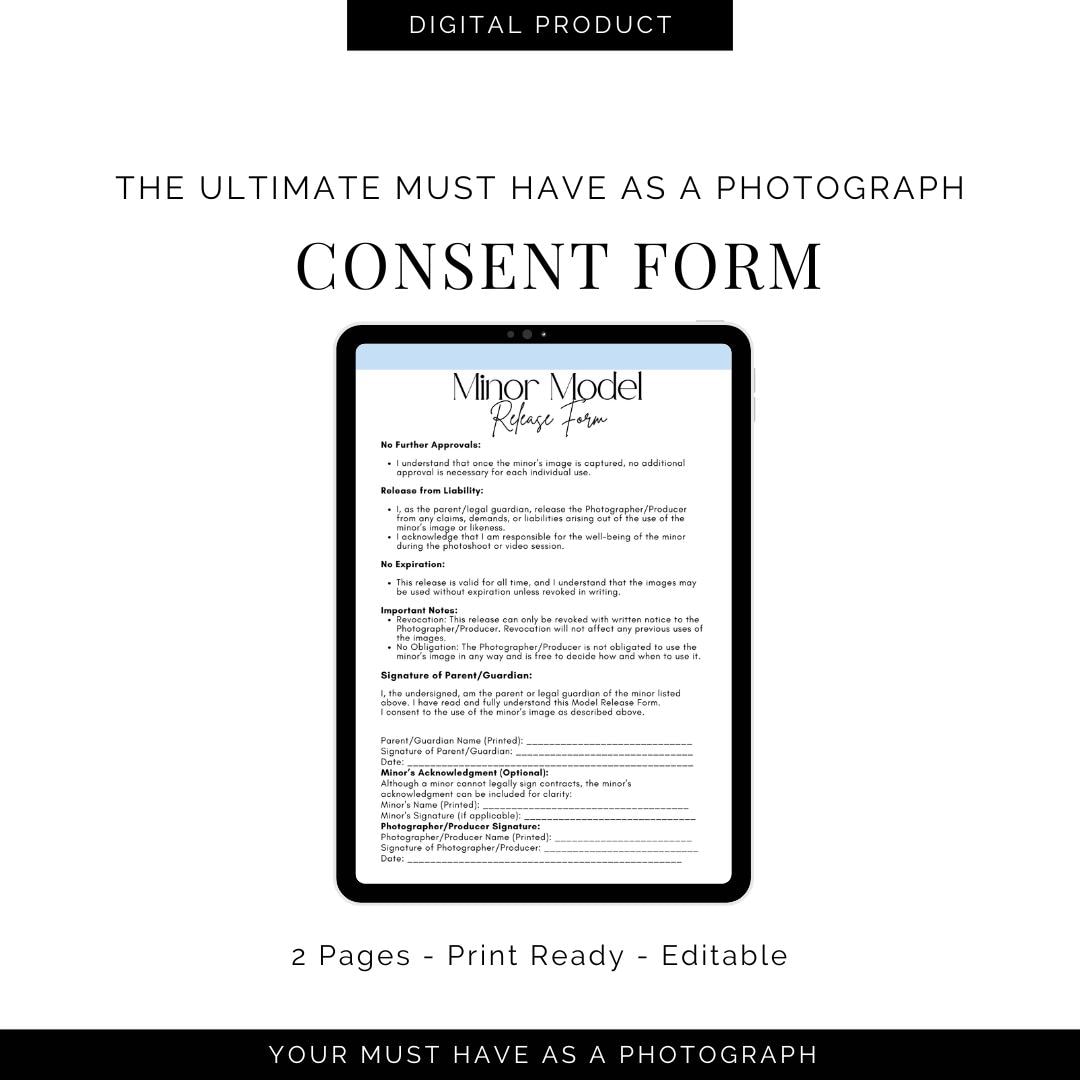 Model Consent Form.pdf Model Release Form Template Google Docs for Minor Model Release Form ...