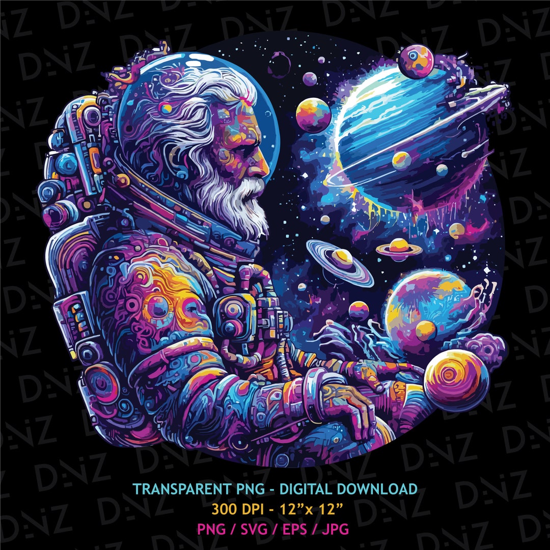 Psychedelic Astronauts, Astronaut Clipart, Colorful Space Png ...
