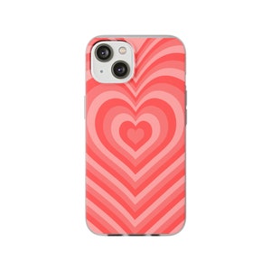 Custodie per telefoni,carino,preppy,bello,divertente,cuore,salmone,arancione,rosa