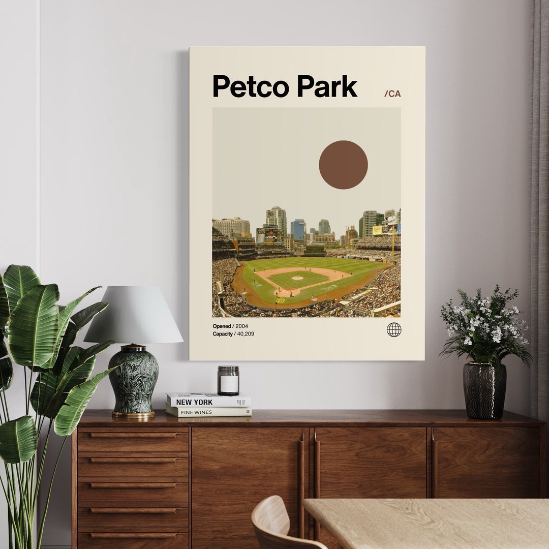 Petco Park Poster, Padres Poster, Minimalist, Helvetica, Mid-century ...