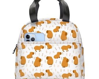 Capybara Lover Insulated Lunch Bag: Reusable Cooler Tote