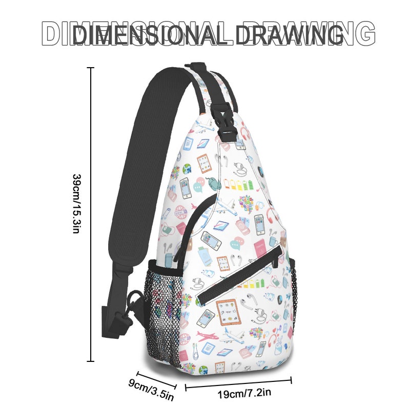 Airplane Travel Sling Bag: Waterproof Chest Rig Fanny Pack image 8