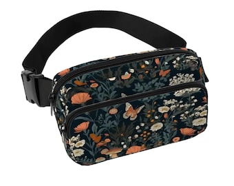 Riñonera floral Cottagecore: bolso bandolera para mujer