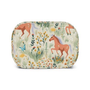 Bolsa de almuerzo con diseño de caballo: bolsa reutilizable y térmica para la escuela, el trabajo y el picnic. imagen 6