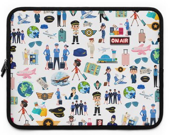 Flight Attendant Laptop Sleeve: Aviation Travel Case