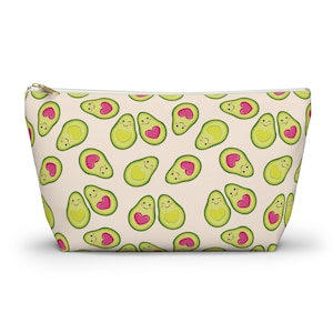 Avocado-Liebhaber-Geschenk, verrückter Avocado-Beutel, Liebes-Avocado-Beutel, Zubehörbeutel mit T-Boden, Schminktasche, kleinem Reisekoffer, Kosmetik