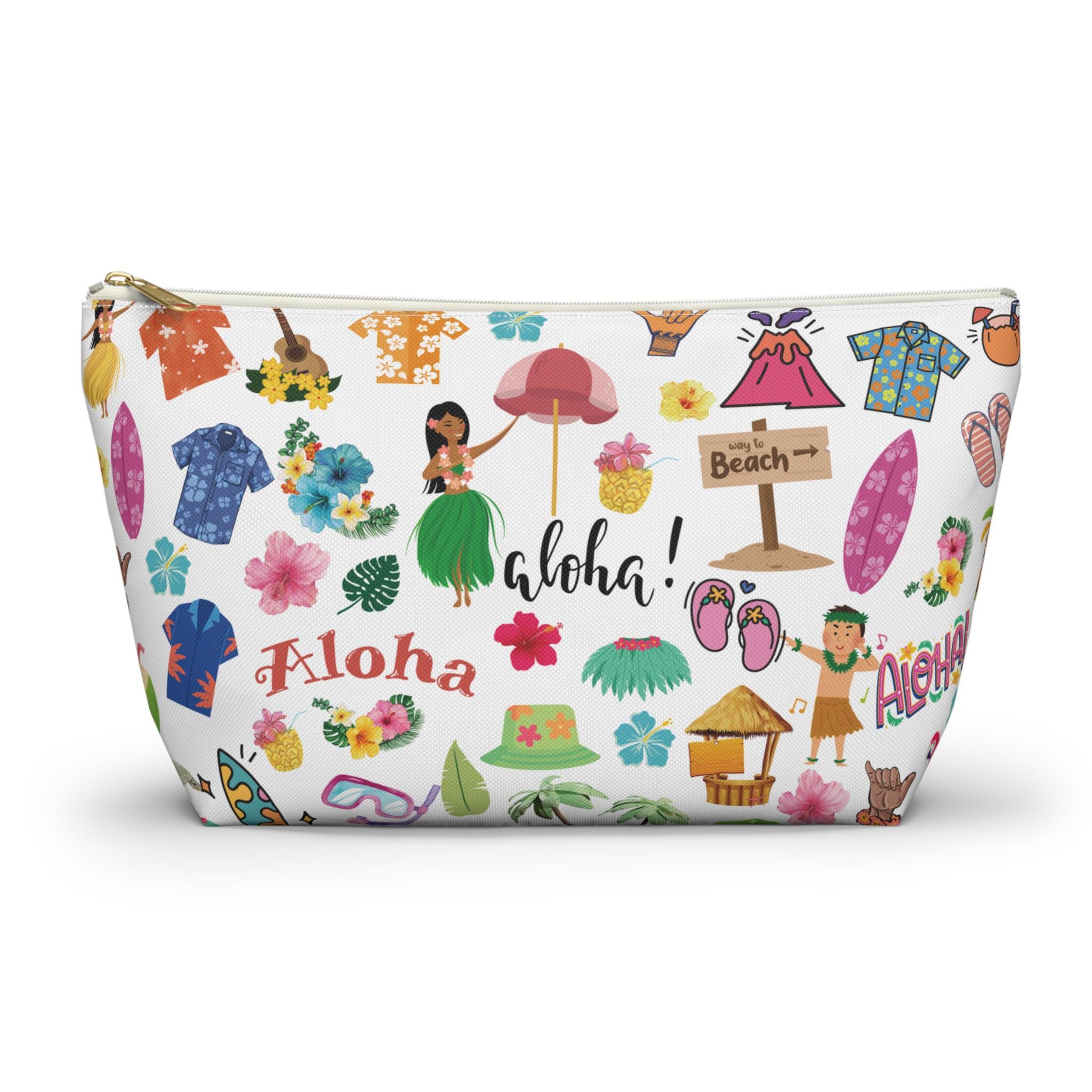 Trousse De Toilette Mamo Hawaii Rose Vif - Fermeture éclair, Organisateur Maquillage, Occasion