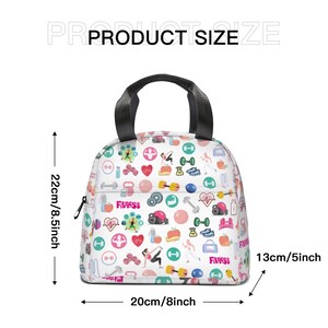 Fitness Lunch Bag, Insulated Zipper Tote, Gym Food Organizer image 8