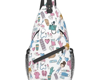 Bolsa bandolera para enfermera: soporte de pecho impermeable para asistente médico