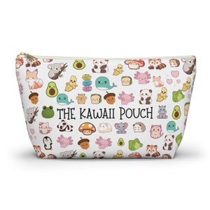 Bolsa de viagem para joias, bolsa engraçada, estojo kawaii, bolsa fofa para lápis, bolsa de cosméticos para viagem, bolsa utilitária, presente para amantes kawaii