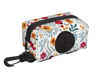 Floral Dog Poop Bag Dispenser Holder for Pets