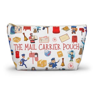 Pochette pour accessoires de facteur, sac utilitaire cadeau Post Men pour femmes de la poste - Pochette pour accessoires avec fond en T, sac de rangement pour facteur, cadeau des postiers